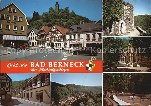 Bad Berneck Stadtansichten Burgruine Minigolf Panorama  Kat. Bad Berneck Fichtelgebirge
