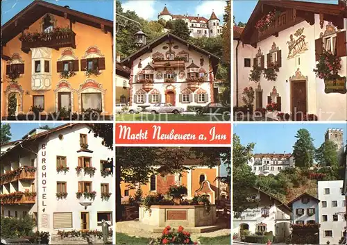 Neubeuern Stadtansichten  Burgruine Burghotel  Kat. Neubeuern Inn