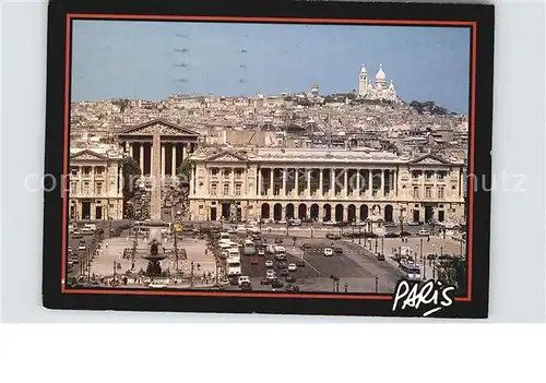 Paris La Place de la Concorde le Sacre Coeur Kat. Paris