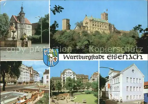 Eisenach Thueringen Georgenbrunnen Residenzhaus Bahnhofstrasse Gedenkststaette Goldener Loewe  Kat. Eisenach
