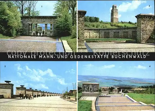 Buchenwald Weimar Eingangstor Stelenweg Ringgrab Glockenturm  Kat. Weimar