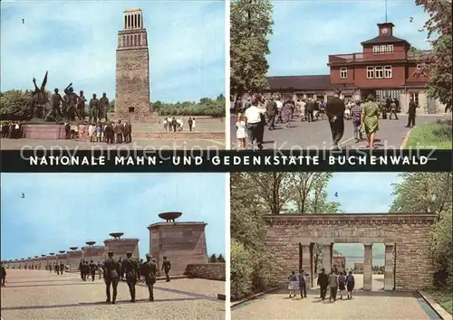 Buchenwald Weimar Turm Gruppenplastik Lager Eingangstor  Kat. Weimar