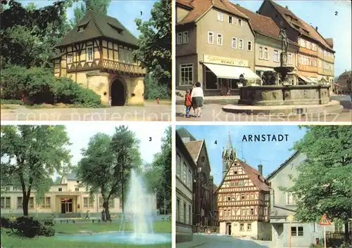 Arnstadt Ilm Fischtor Hopfenbrunnen Kulturhaus Papiermuehle  Kat. Arnstadt