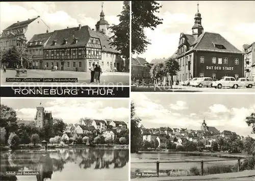 Ronneburg Thueringen Gasthaus Gambrinus Rathaus Marktplatz  Kat. Ronneburg Thueringen