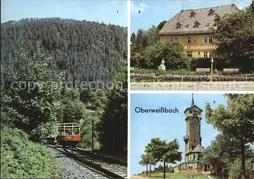 Oberweissbach Bergbahn Froebelhaus Turm Kat. Oberweissbach