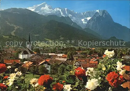 Garmisch Partenkirchen Pfarrkirche Maria Himmelfahrt Zugspitzgruppe Kat. Garmisch Partenkirchen