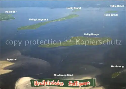 Halligen Nordsee Hallig Langeness Oland Habel Groede Hooge Insel Foehr Japsand Norderoog Sand Fliegeraufnahme Kat. 