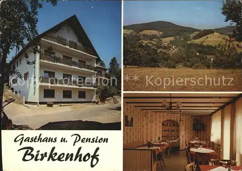 Winkel Odenwald Gasthof Pension Birkenhof Gaststube Kat. Lindenfels