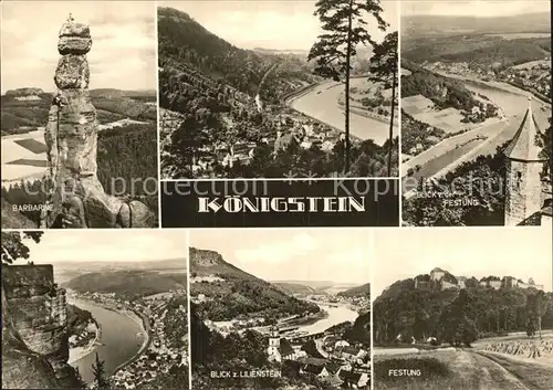 Koenigstein Saechsische Schweiz Festung Lilienstein Barbarine  Kat. Koenigstein Saechsische Schweiz