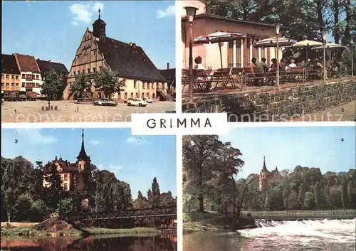 Grimma Rathaus HOG Gattersburg Kettenbruecke  Kat. Grimma