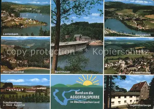 Aggertalsperre Lantenbach Sperrmauer Deitenbach Lieberhausen Schullandheim Jugendherberge Kat. Gummersbach