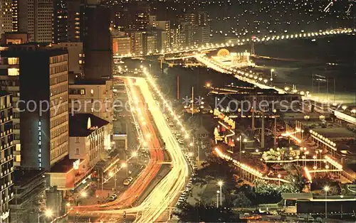Durban South Africa The Golden Mile at night Kat. Durban