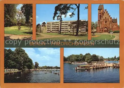 Friedrichshagen Berlin Mueggelpark Werlseestrasse Christophorus Kirche Seebad Anlegestelle Weisse Flotte Kat. Berlin