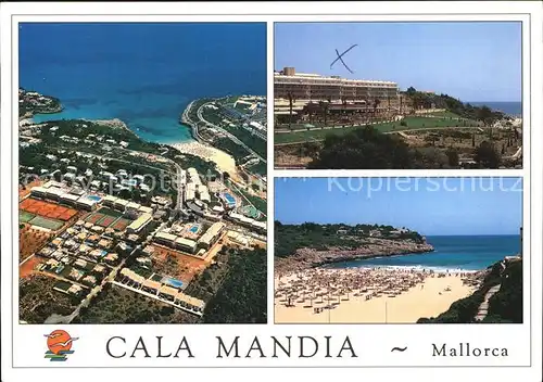 Cala Mandia Fliegeraufnahme Strand  Kat. Manacor Mallorca