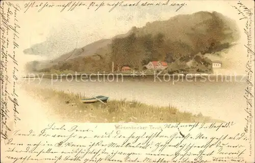 Bad Lauterberg Wiesenbecker Teich Litho Kat. Bad Lauterberg im Harz