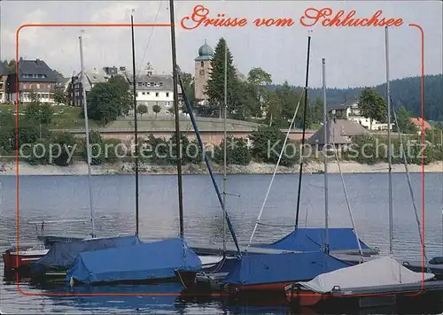 Schluchsee Teilansicht Bootsliegeplatz Kat. Schluchsee