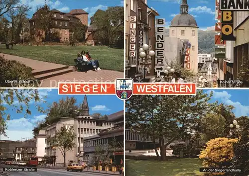 Siegen Westfalen Oberes Schloss Koelner Str Koblenzer Str Siegerlandhalle Kat. Siegen