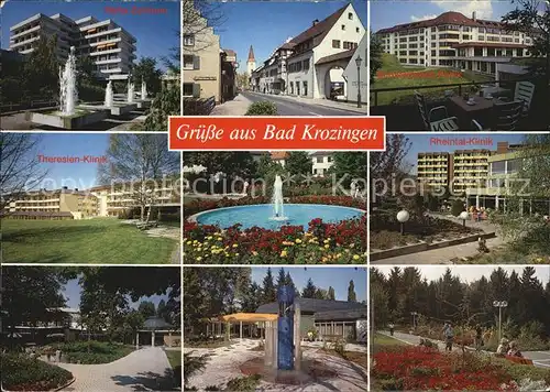 Bad Krozingen Rehazentrum Hauptstr Theresienklinik Rheintalklinik Brunnen Kurpark Kat. Bad Krozingen