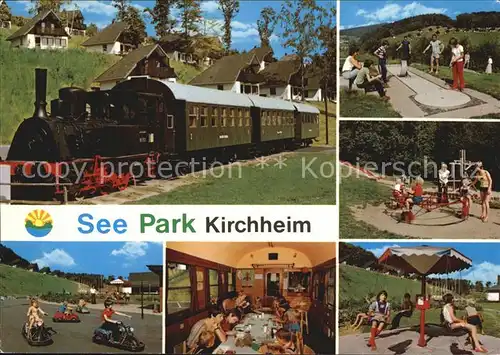Kirchheim Hessen See Park Bahn Minigolf Miniskooter Karussell Kat. Kirchheim