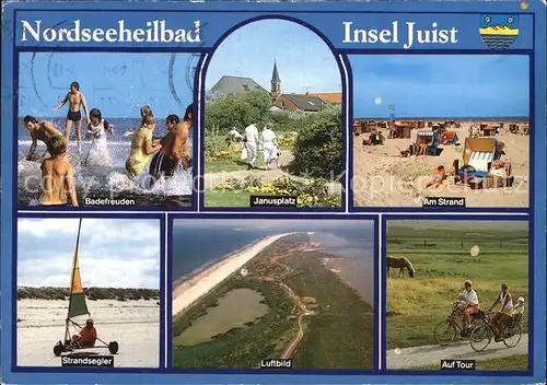 Insel Juist Badespass Janusplatz Strand Strandsegler Fliegeraufnahme Auf Tour Kat. Norderney