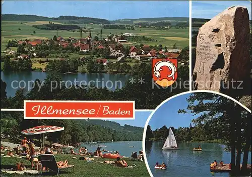 Illmensee Panorama Liegewiese Gedenkstein Kat. Illmensee