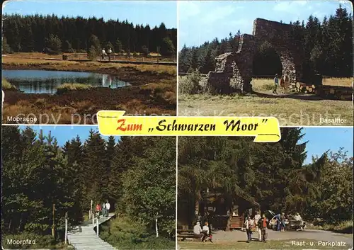 Rhoen Region Zum Schwarzen Moor Moorauge Basalttor Moorpfad Rast und Parkplatz Kat. Hessen