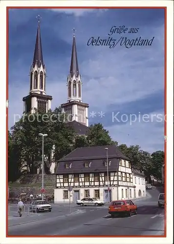 Oelsnitz Vogtland Kirche St Jacobi und Zoephelsches Haus Kat. Oelsnitz Vogtland