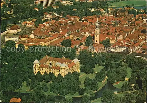 Celle Niedersachsen Schloss und Stadtzentrum Fliegeraufnahme Kat. Celle