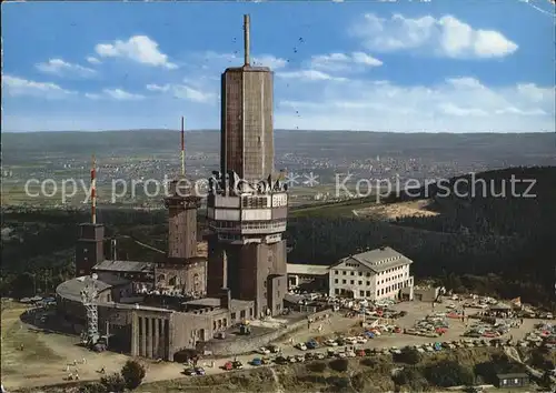 Grosser Feldberg Taunus mit Fernseh UKW und Fernmeldeturm Fliegeraufnahme Kat. Schmitten