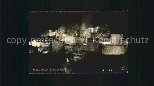 Monschau Burg Nachtaufnahme Kat. Monschau
