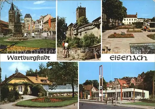 Eisenach Thueringen Lutherdenkmal Niokolaikirche Wartburg Teehaus Kat. Eisenach