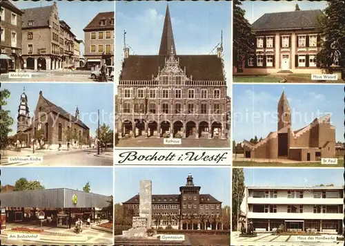 Bocholt Westfalen Rathaus Marktplatz Liebfrauen Kirche  Kat. Bocholt