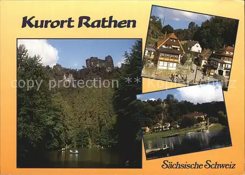 Rathen Saechsische Schweiz Amselsee Lokomotive Faehre Kat. Rathen Sachsen