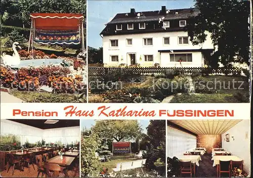 Fussingen Pension Haus Katharina aeusseres Speisesaal Garten Kat. Waldbrunn (Westerwald)