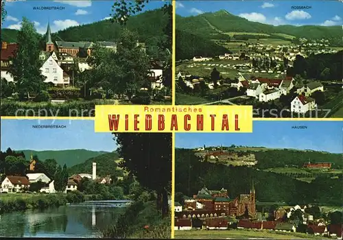 Rossbach Wied im Wiedbachtal Waldbreitbach Niederbreitbach Hausen Kat. Rossbach