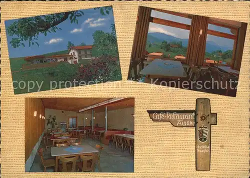 Alzing Traunstein Hotel Cafe Restaurant Aigner Kat. Siegsdorf