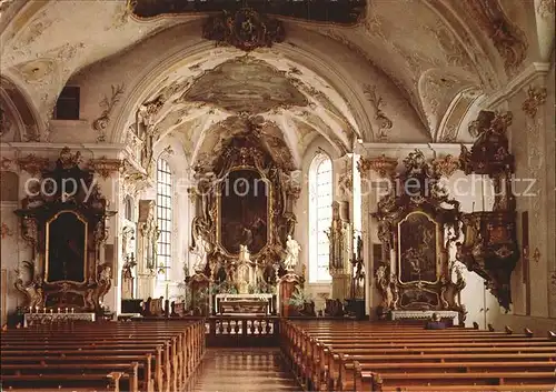 Sigmaringen Stadtpfarrkirche St Johann Barock Altar Kanzel Fresken Kat. Sigmaringen