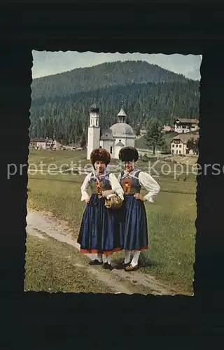 Seefeld Tirol mit Seekirchlein Ortstracht Kat. Seefeld in Tirol