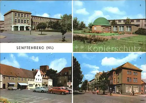 Senftenberg Niederlausitz Ingenieurschule Planetarium Platz der Freundschaft Bahnhofstrasse HOG Stadtcafe Kat. Senftenberg