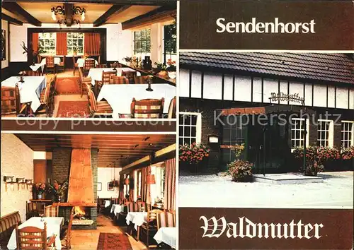 Sendenhorst Gasthof Restaurant Waldmutter Kat. Sendenhorst