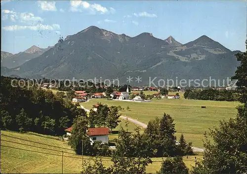 Staudach Egerndach Panorama Erholungsort im Chiemgau Bayerische Alpen Kat. Staudach Egerndach