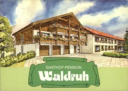 Spielberg Altensteig Gasthof Pension Waldruh Illustration Kuenstlerkarte Kat. Altensteig