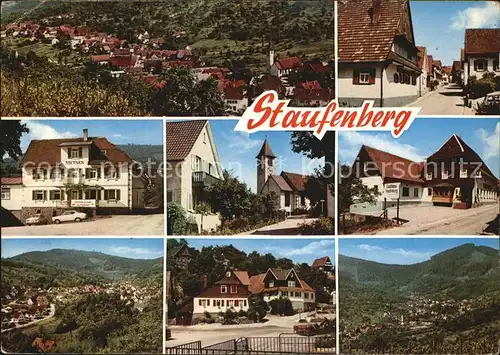 Staufenberg Gernsbach Ortsansicht mit Kirche Strassenpartie Kirche Kat. Gernsbach