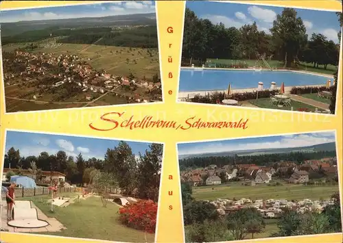 Schellbronn Fliegeraufnahme Minigolf Schwimmbad Campingplatz Schwarzwald Kat. Neuhausen
