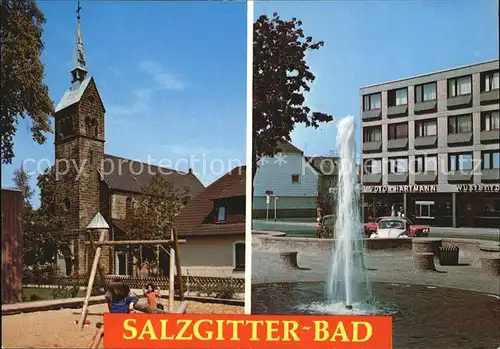 Bad Salzgitter St Marien Kirche Kinderspielplatz Bohlweg Springbrunnen Kat. Salzgitter