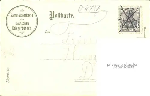 Kyffhaeuser Kaiser Wilhelm Denkmal Sammelpostkarte des Deutschen Kriegerbundes Litho Kat. Bad Frankenhausen