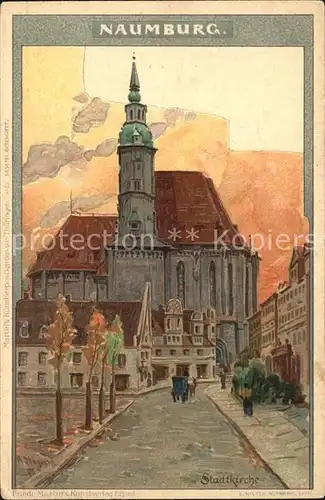 Naumburg Saale Stadtkirche Kuenstlerkarte Reichspost Kat. Naumburg