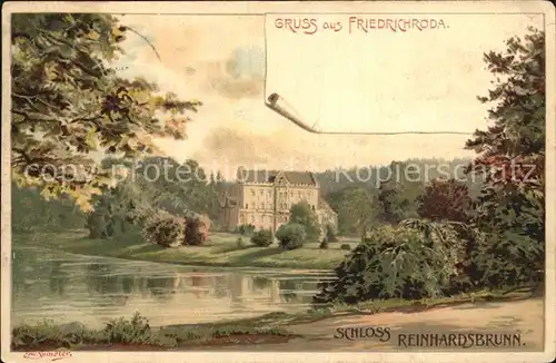 Reinhardsbrunn Schloss Kuenstlerkarte Kat. Friedrichroda
