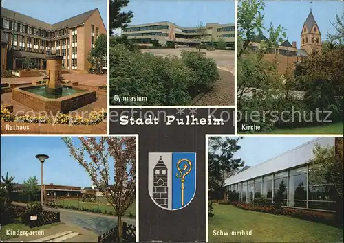 Pulheim Rathaus Gymnasium Kirche Kindergarten Schwimmbad Kat. Pulheim