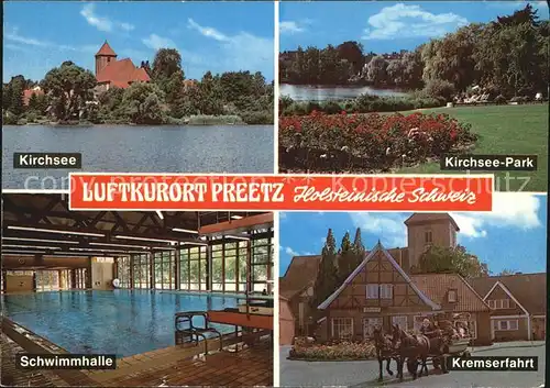 Preetz Holstein Kirchsee Park Schwimmhalle Kremserfahrt Kat. Preetz